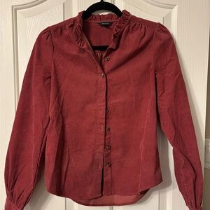RW&CO. Red Button-Down Blouse